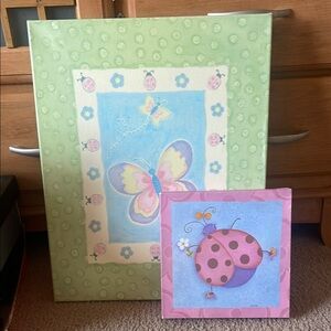 Butterfly and Ladybug Canvas Art Set